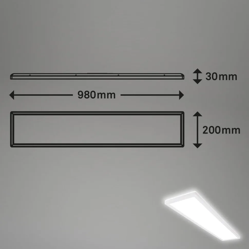 Move LED-panel, sensor, 98 x 20 cm, IP44, plast, hvid