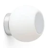 Moy LED-væglampe i krom med glasskærm