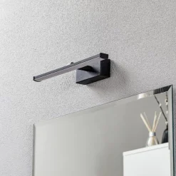 Nala LED-væglampe, sort, bredde 30 cm