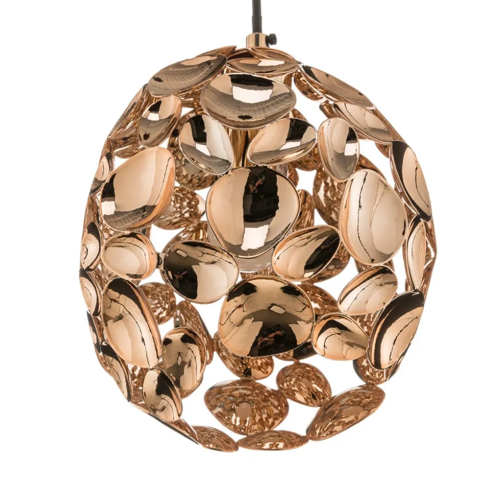 Narisa LED-pendel Ø 18 cm rosaguld/brun