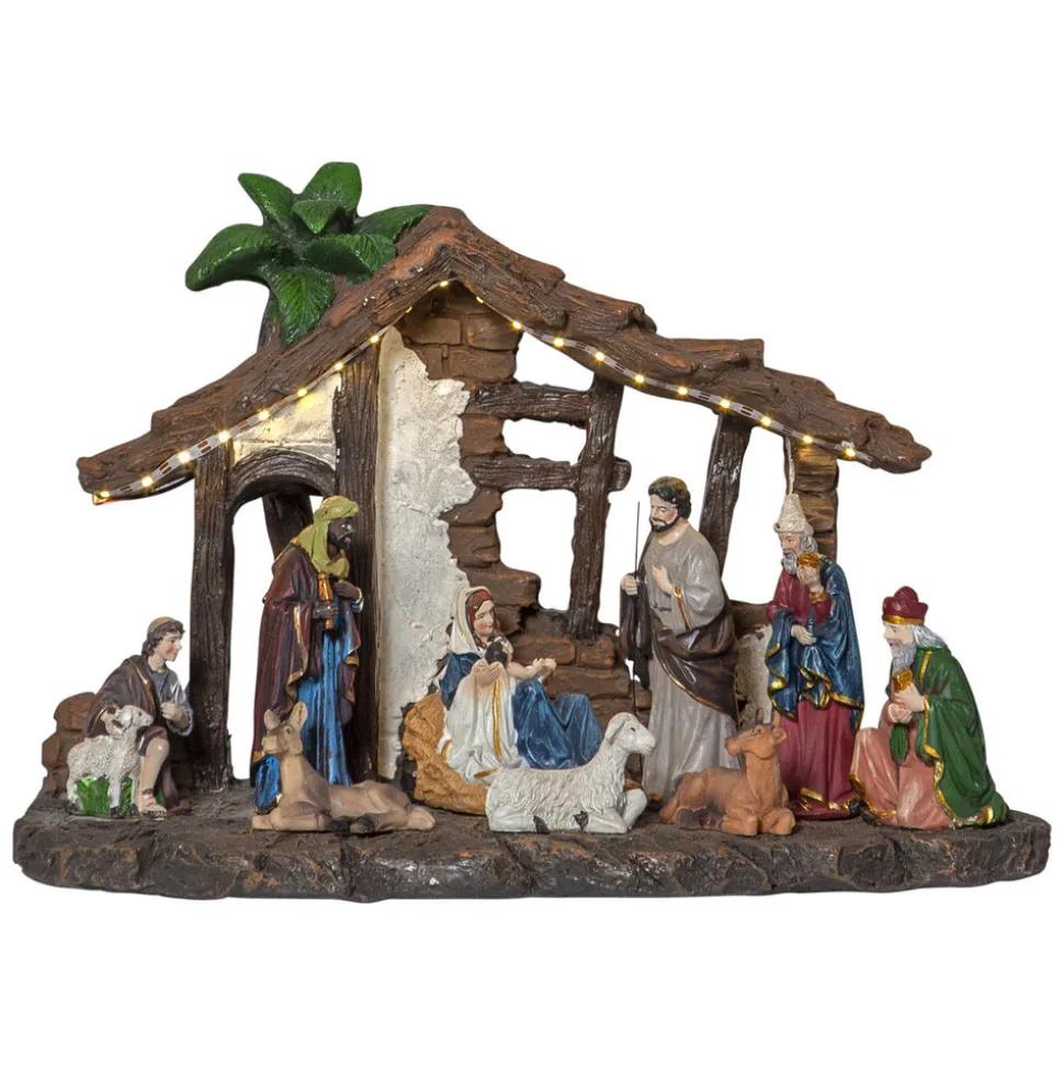 Nativity LED-dekorationslampe, batteridrift, 37 cm