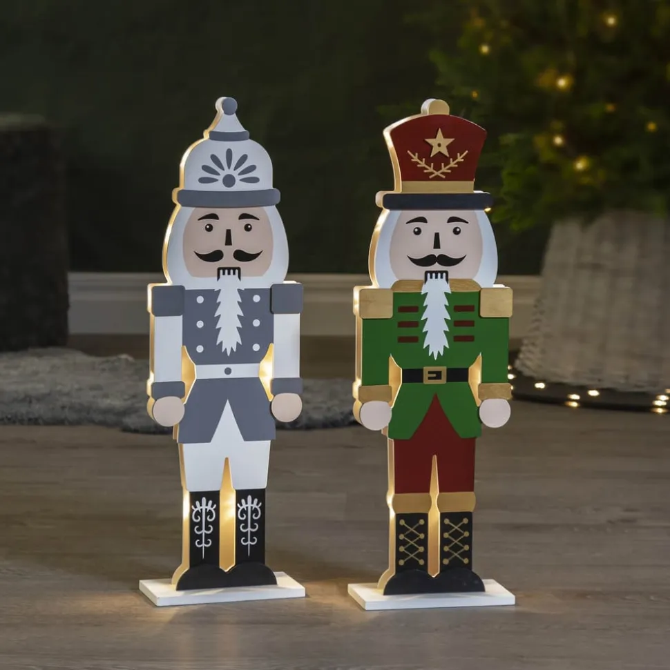 Nøddeknækker LED-dekorationslampe, grå