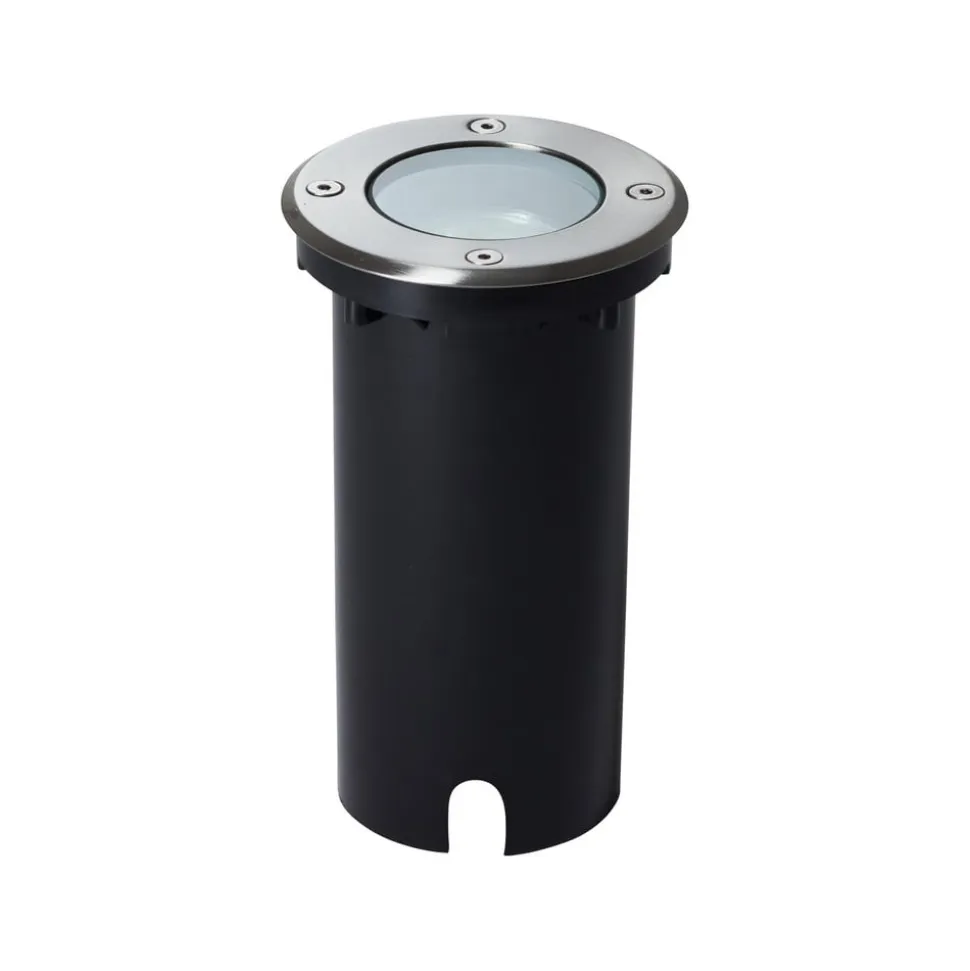 Nedgravningslampe Itch, Ø 11 cm, stål, metal