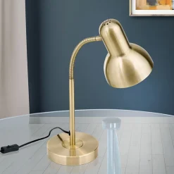 Nemo skrivebordslampe, fleksibel, antik messing