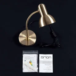 Nemo skrivebordslampe, fleksibel, antik messing