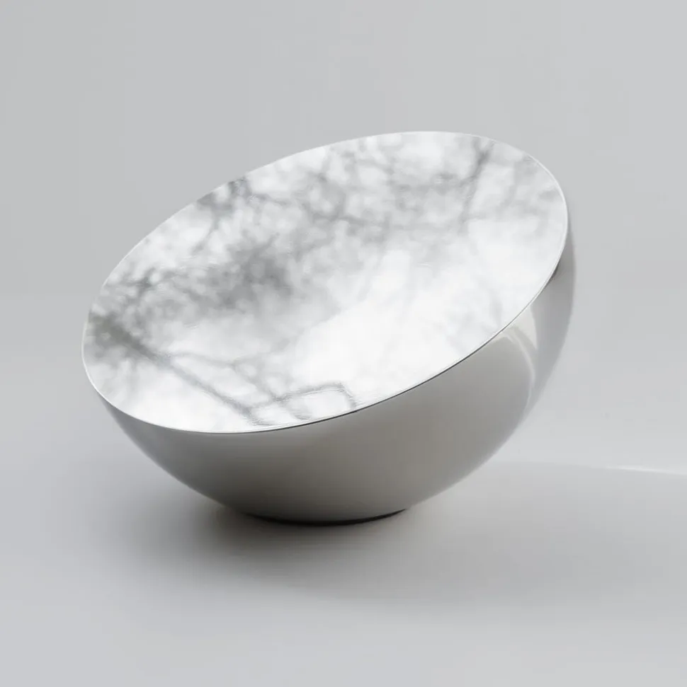 New Works Bordsspejl Aura, Ø 13 cm, stål, poleret