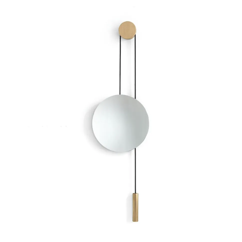 New Works spejl Rise and Shine, messing, Ø 45 cm, glas