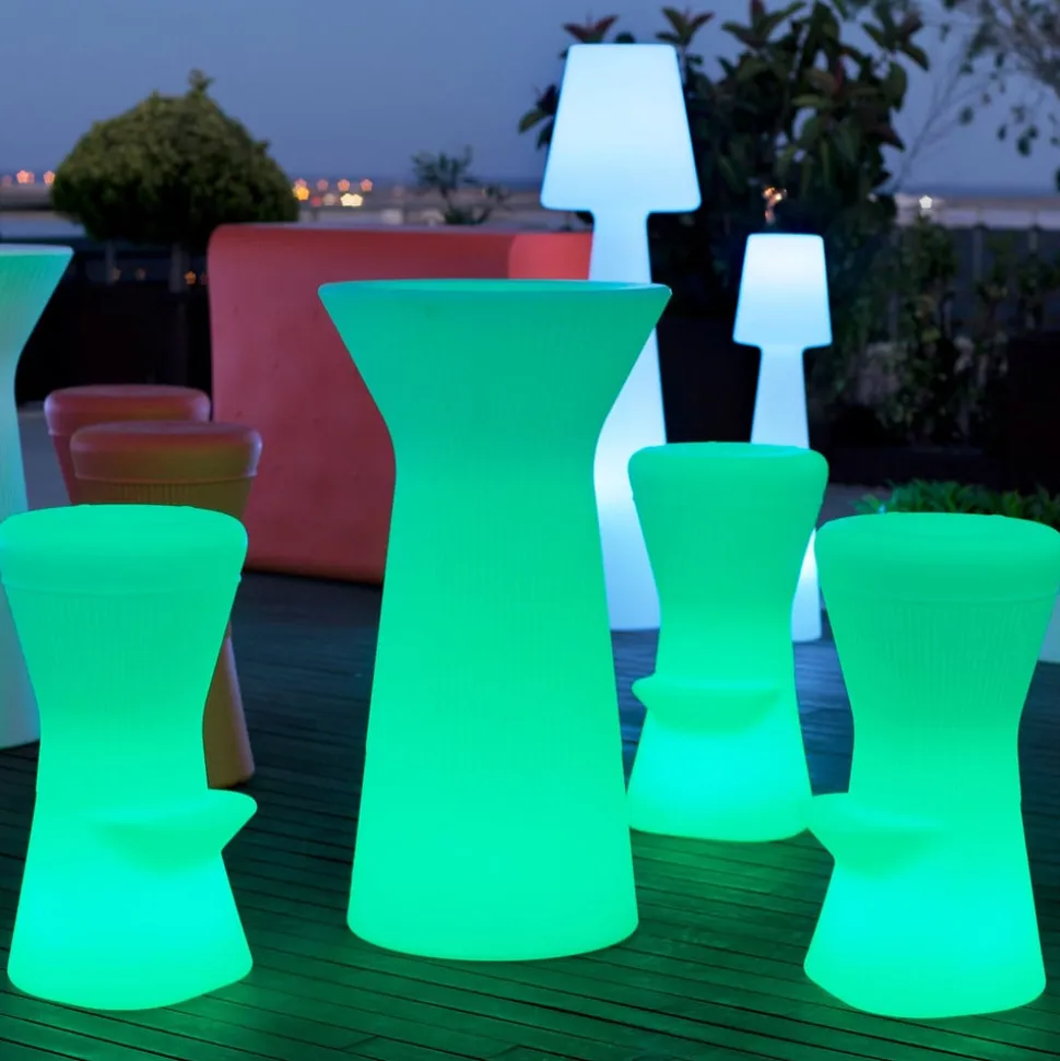 Newgarden Corfu LED barstol med solcelle+opladeligt batteri