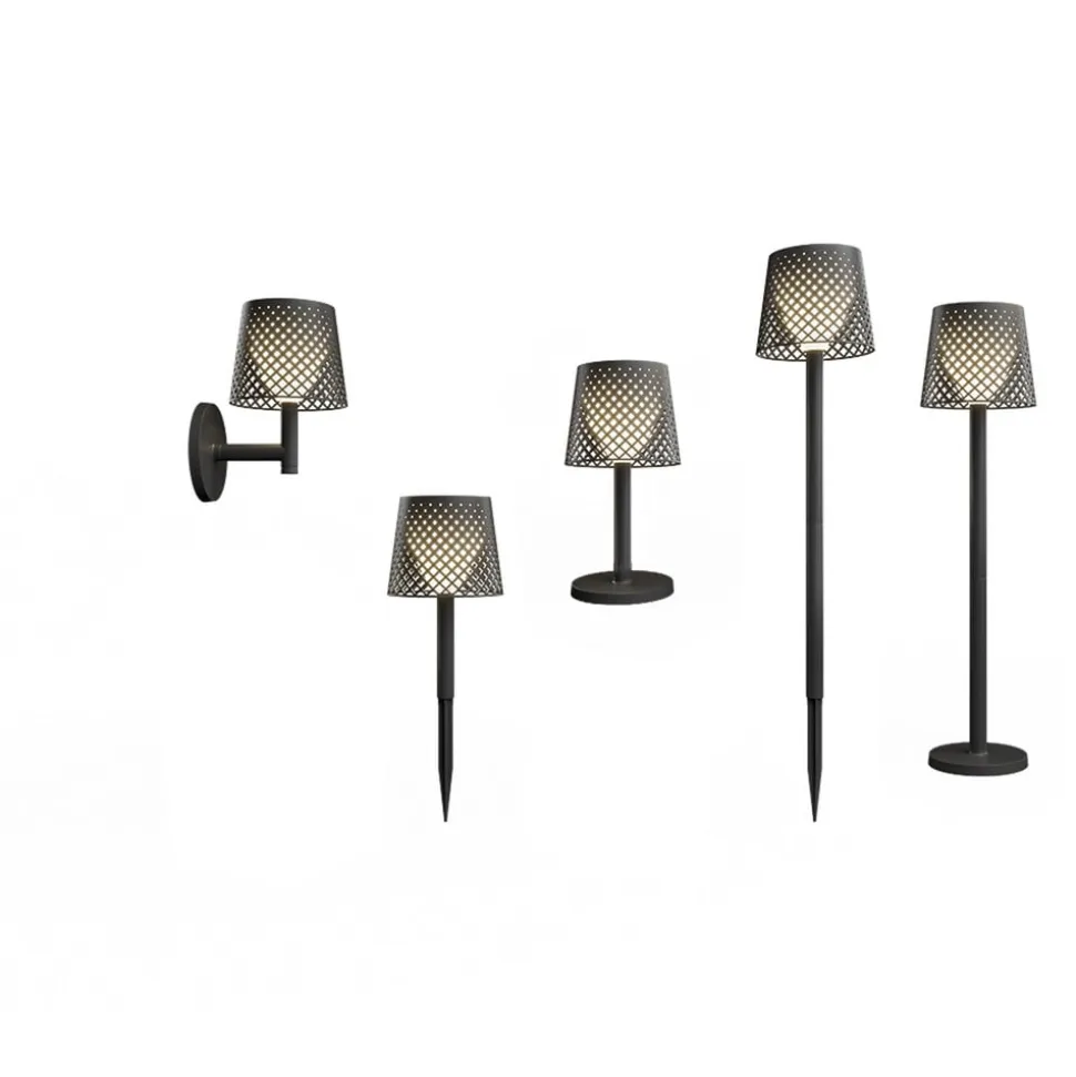 Newgarden Greta LED-solcellelampe, sort