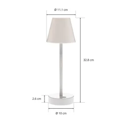 Newgarden Lola Slim LED-bordlampe, batteri, hvid