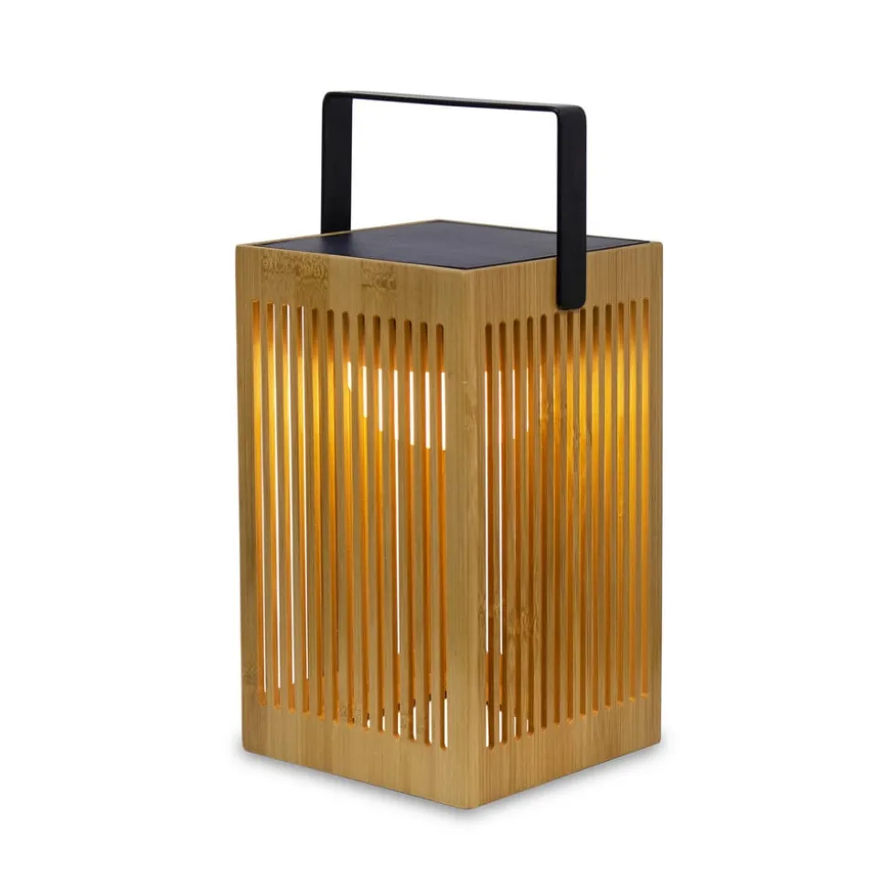 Newgarden Okinawa LED-bordlampe solcelle, bambus