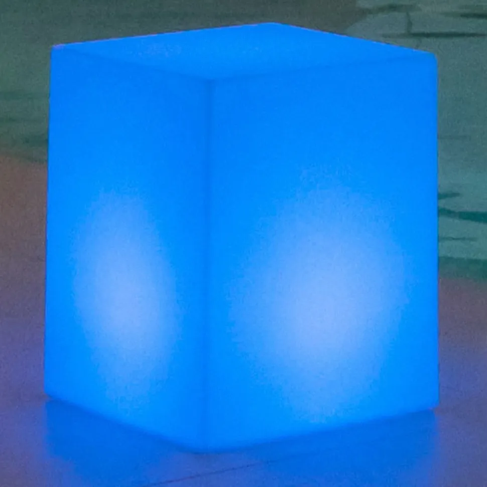 Newgarden solcellelampe Cuby cube, højde 53 cm