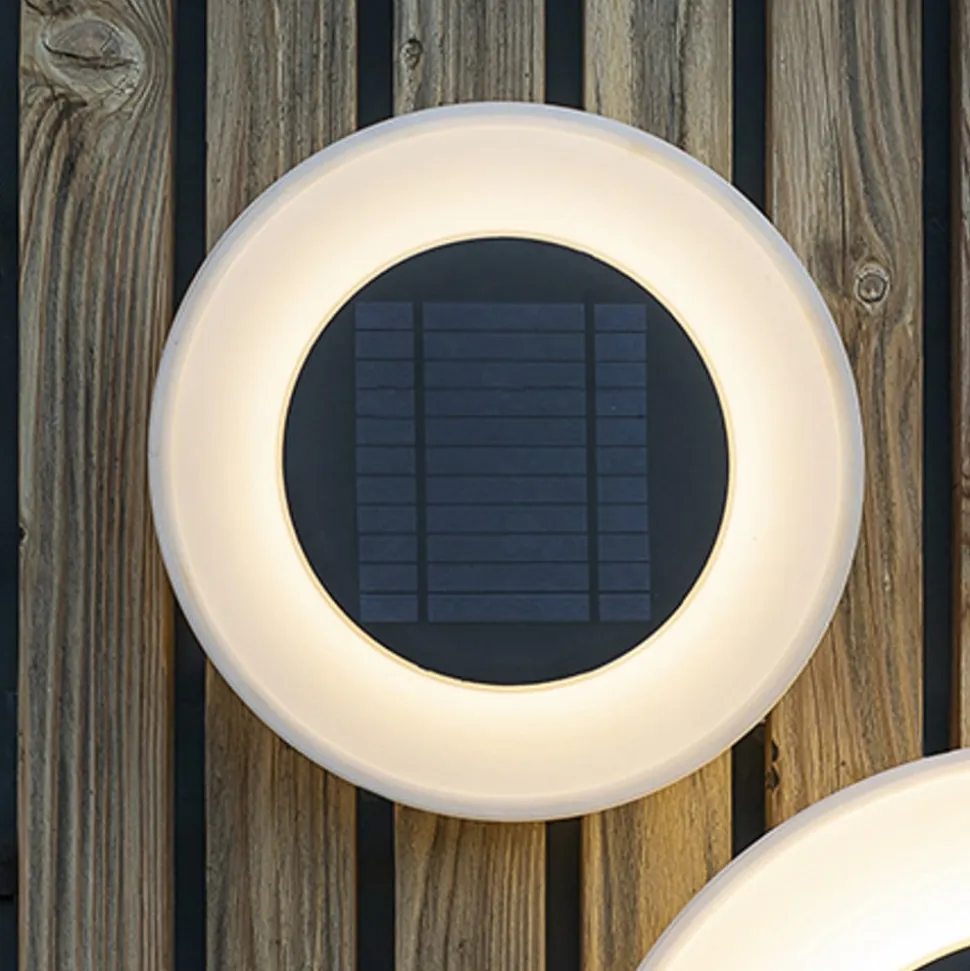 Newgarden Wally LED-solcellelampe til vægmontering, Ø 27 cm
