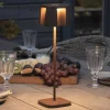 Nice LED-dekorationslampe, USB-ladeport, rust