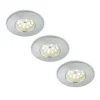Nikas IP44 LED indbygningsspot, alu, 3 stk.