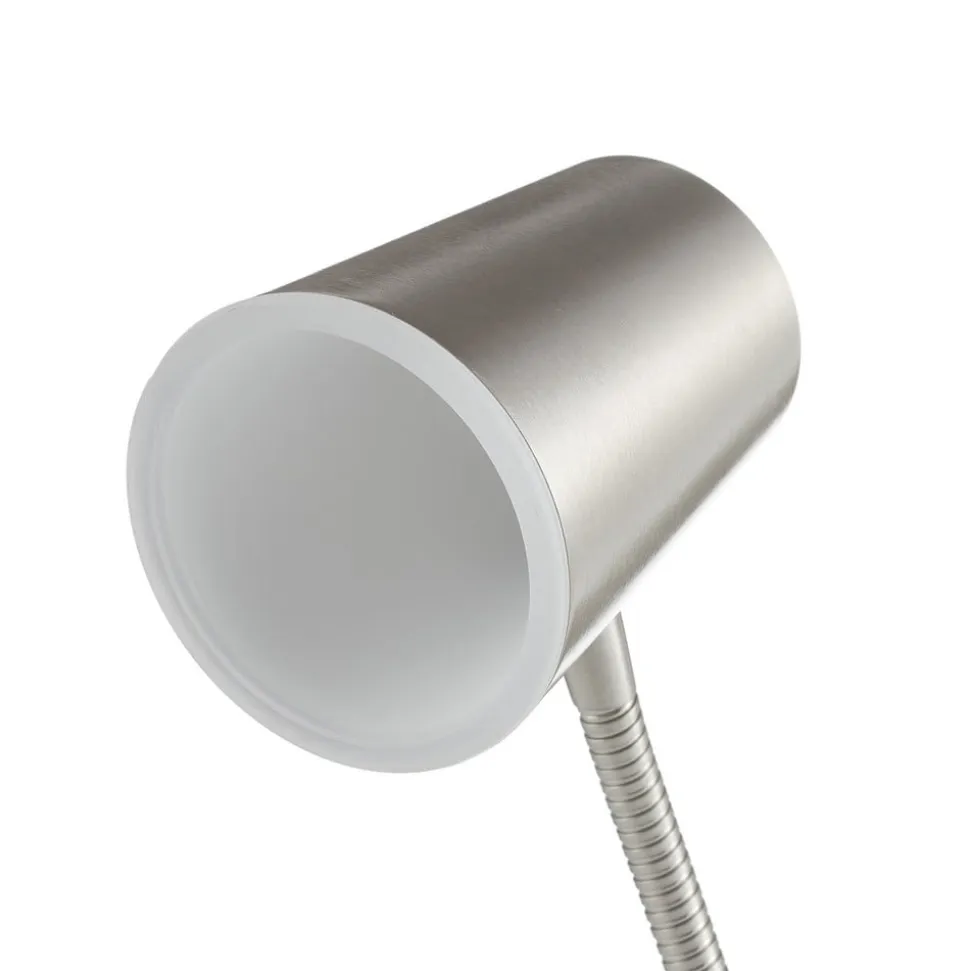 Nikkelfarvet LED bordlampe Narcos