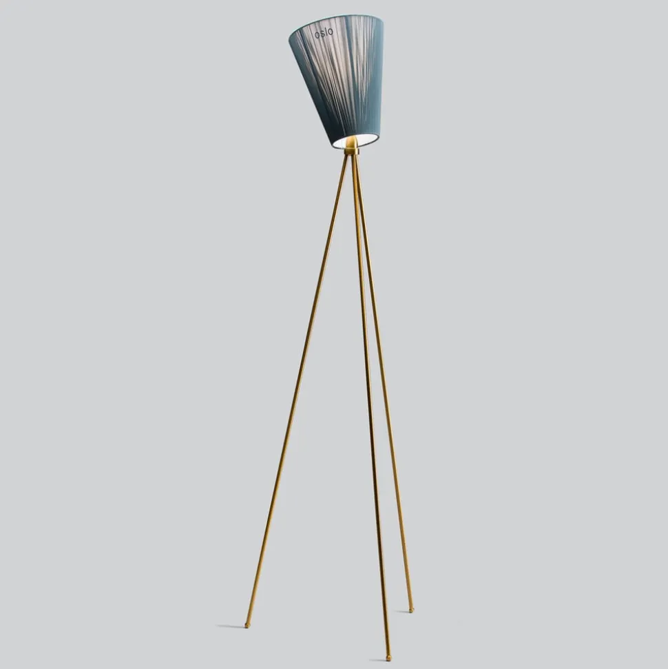 Northern Oslo Wood gulvlampe guld/grøn