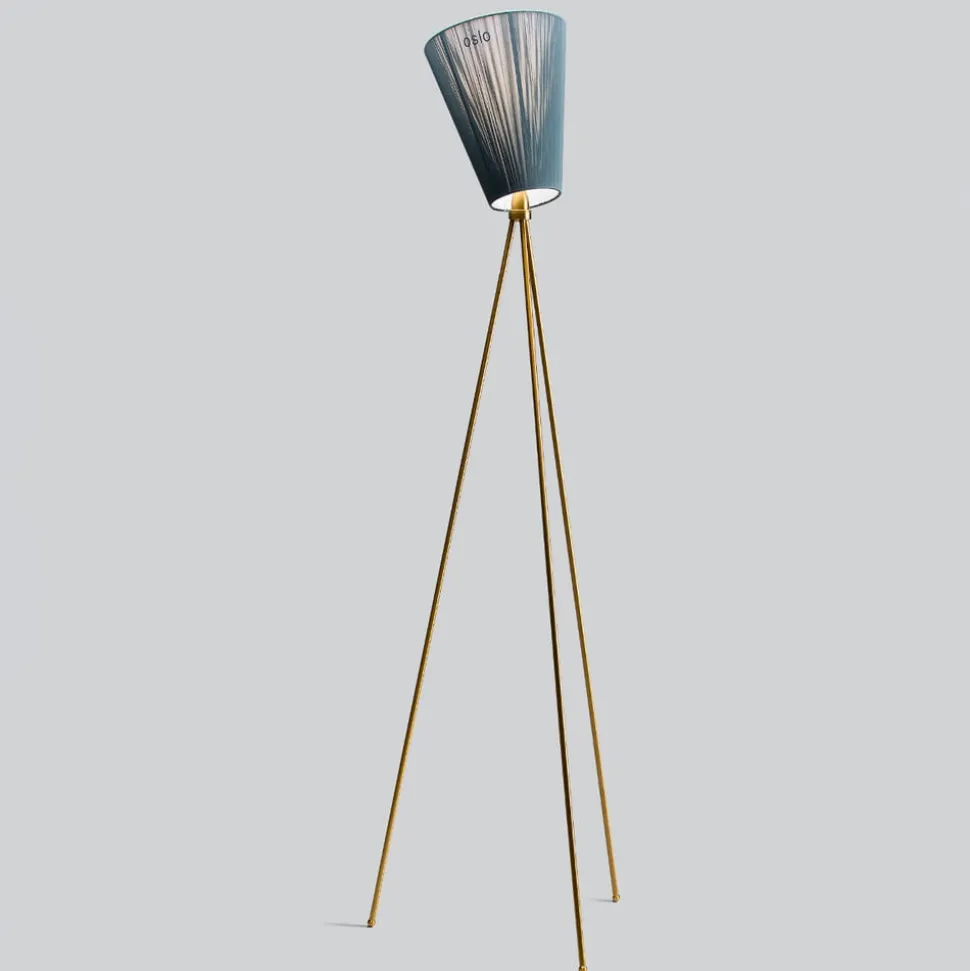 Northern Oslo Wood gulvlampe guld/grøn