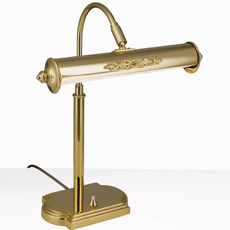 Nostalgisk bordlampe Picture, forgyldt