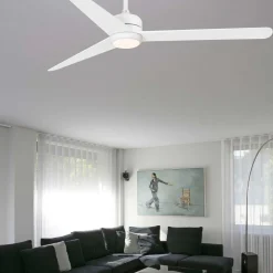 Nu loftventilator med LED-belysning, hvid
