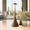 Nudrop LED-bordlampe, batteri, IP54, grafitgrå