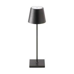 Nuindie LED genopladelig bordlampe, USB-C, sort, IP54, dæmpbar