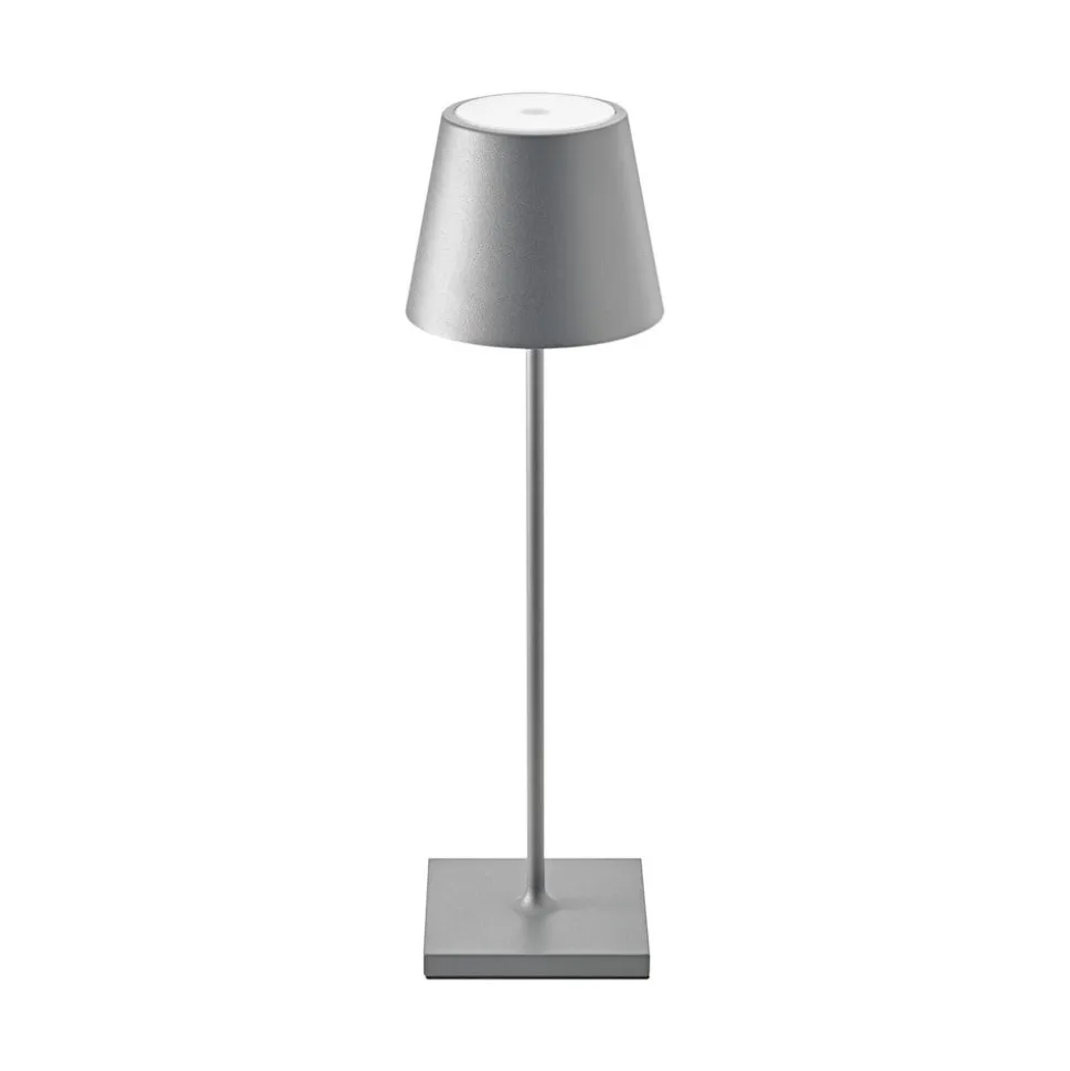 Nuindie LED genopladelig bordlampe, USB-C, grafit, IP54, dæmpbar