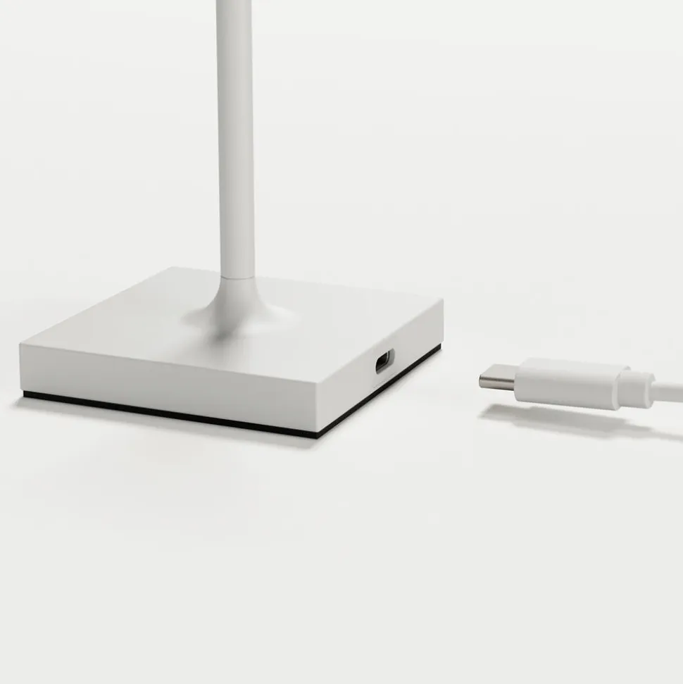 Nuindie pocket LED genopladelig bordlampe, hvid, IP54, dæmpbar
