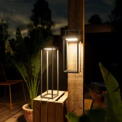 Numove LED solcellelampe, grafitgrå, højde 32,5 cm