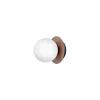 Nuura Liila 1 væg-/loftlampe, Ø 14 cm IP44, bronze/opal