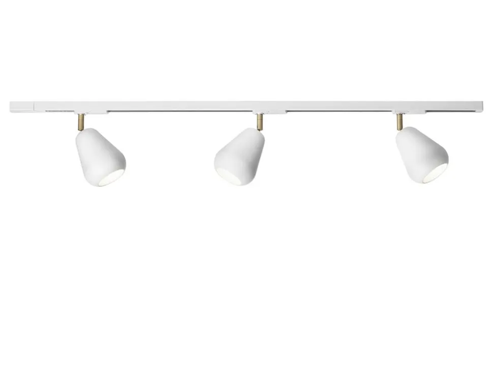 Nuura loftlampe Anoli Spot Track 3, guld/hvid, 3 lyskilder