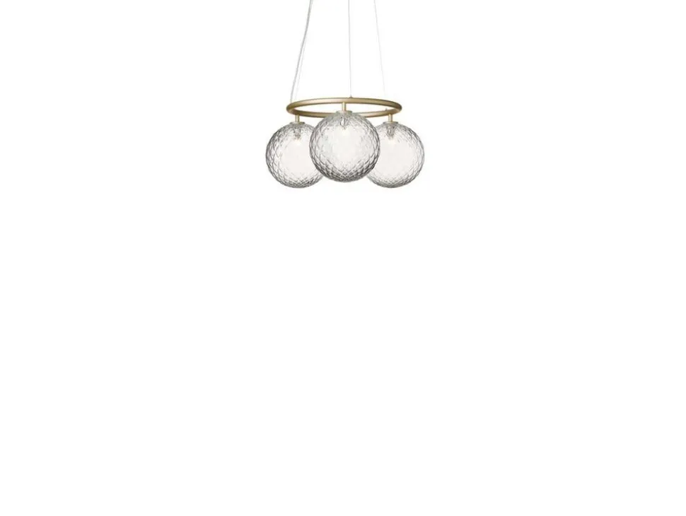 Nuura lysekrone Miira 3 Circular, Ø 54 cm, messing/klar