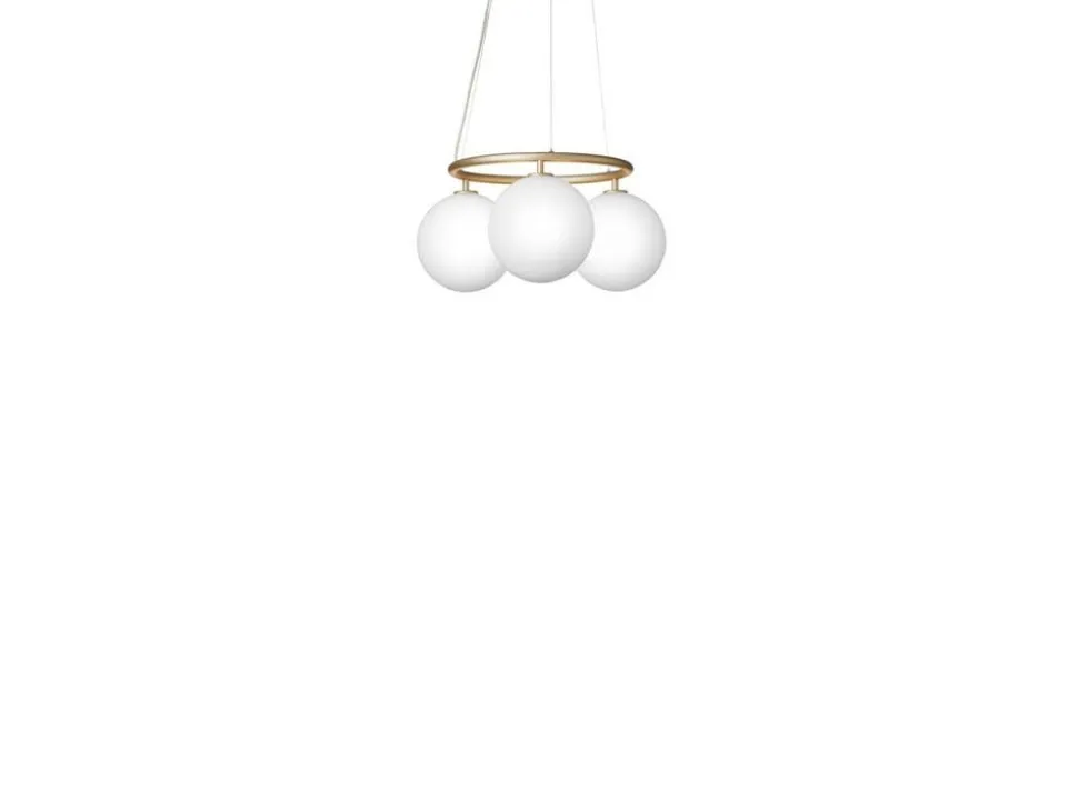 Nuura lysekrone Miira 3 Circular, Ø 54 cm, messing/opal
