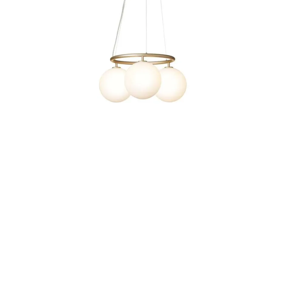 Nuura lysekrone Miira 3 Circular, Ø 54 cm, messing/opal
