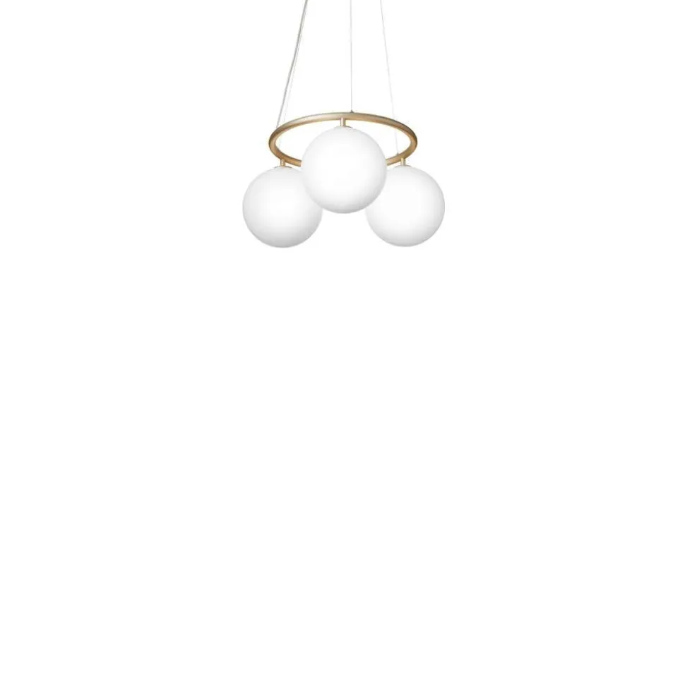 Nuura lysekrone Miira 3 Circular, Ø 54 cm, messing/opal