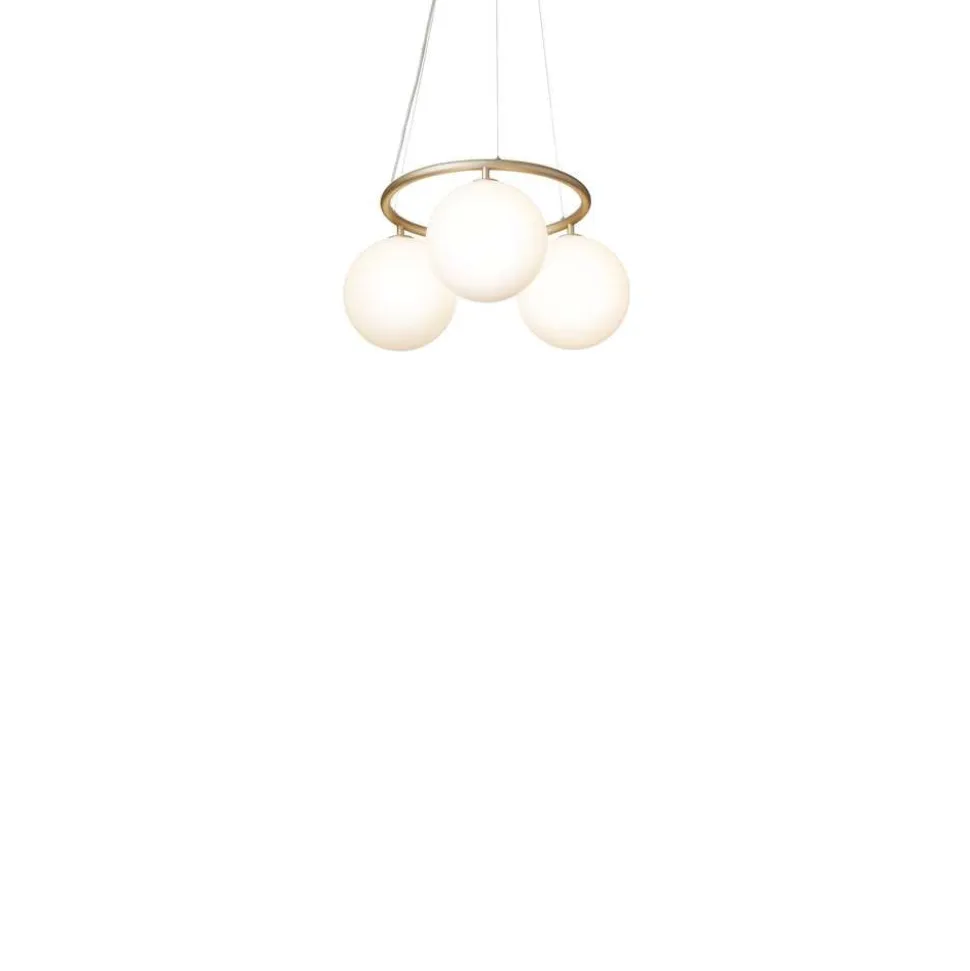 Nuura lysekrone Miira 3 Circular, Ø 54 cm, messing/opal