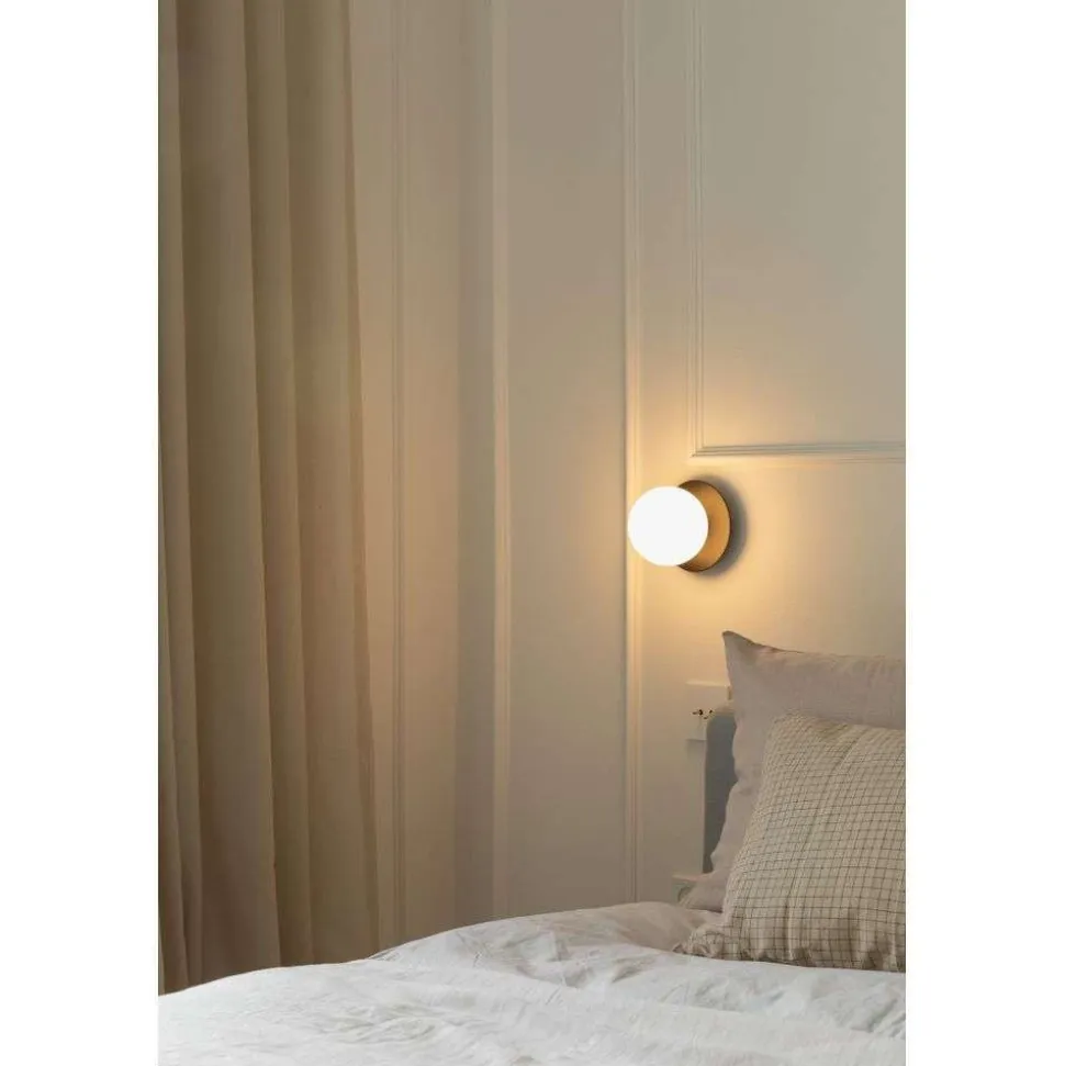 Nuura væglampe Liila 1, Ø 14 cm, IP44 , sort/opal