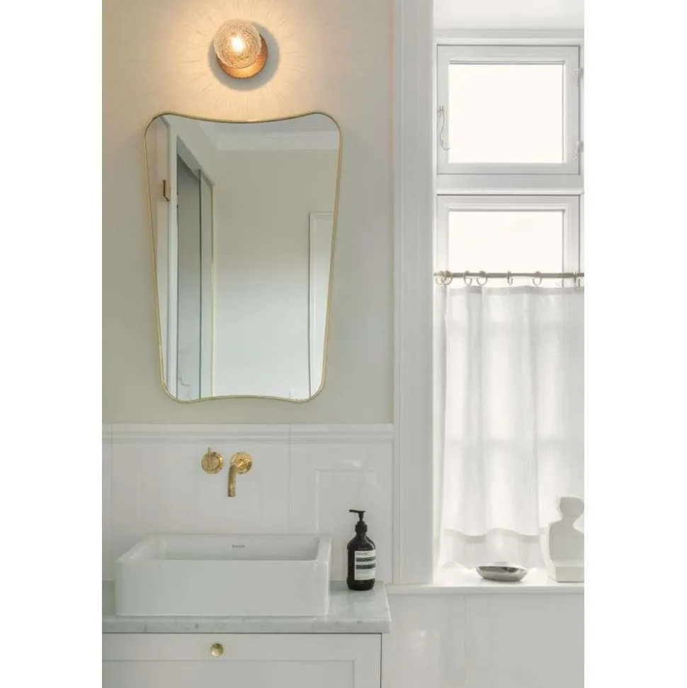 Nuura væglampe Liila 1, Ø 14 cm, IP44, bronze/klar