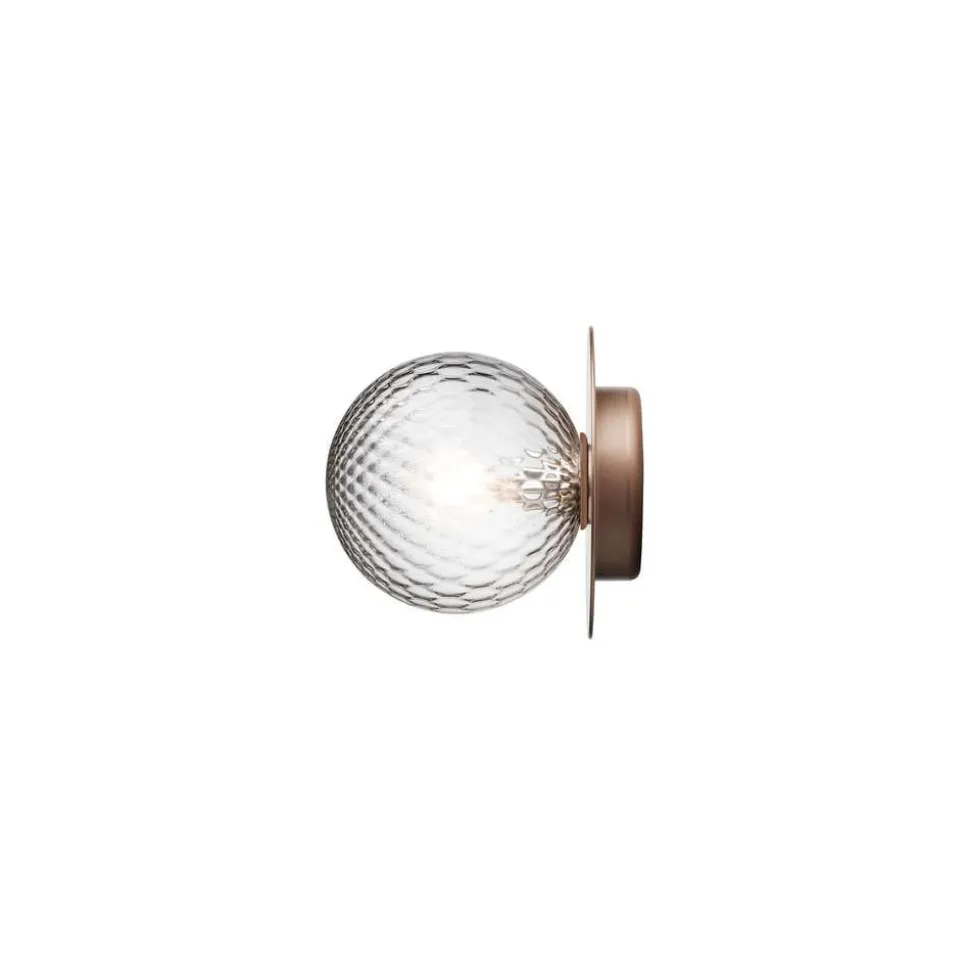 Nuura væglampe Liila 1, Ø 16,5 cm, IP44, bronze/klar