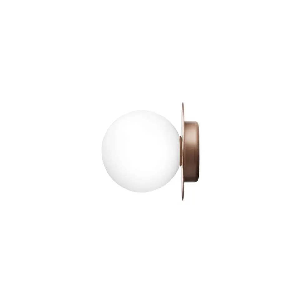 Nuura væglampe Liila 1, IP44, Ø 16,5 cm, bronze/opal