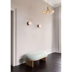 Nuura væglampe Liila 1, IP44, Ø 16,5 cm, bronze/opal