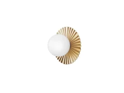 Nuura væglampe Liila Muuse, Ø 20 cm, IP44, guld/opal