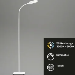 Office Step LED-gulvlampe, hvid, kan dæmpes, CCT