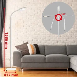 Office Step LED-gulvlampe, hvid, kan dæmpes, CCT