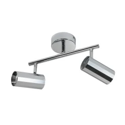 Oktano loftspot, kromfarvet Længde 30 cm 2 lyskilder metal
