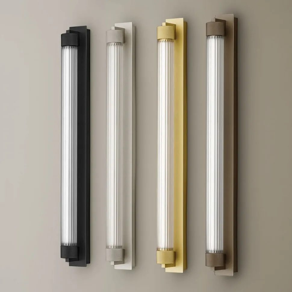 OLEV LED-væglampe CHARMER, brun, metal/glas, 2.700 K IP44