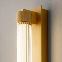 OLEV LED-væglampe CHARMER, guld, metal/glas, 2.700 K, IP44