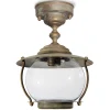 Olivia udendørs loftlampe, IP44, messing, glas
