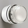 Oluce Fresnel - Væglampe med glaslinse IP44, hvid