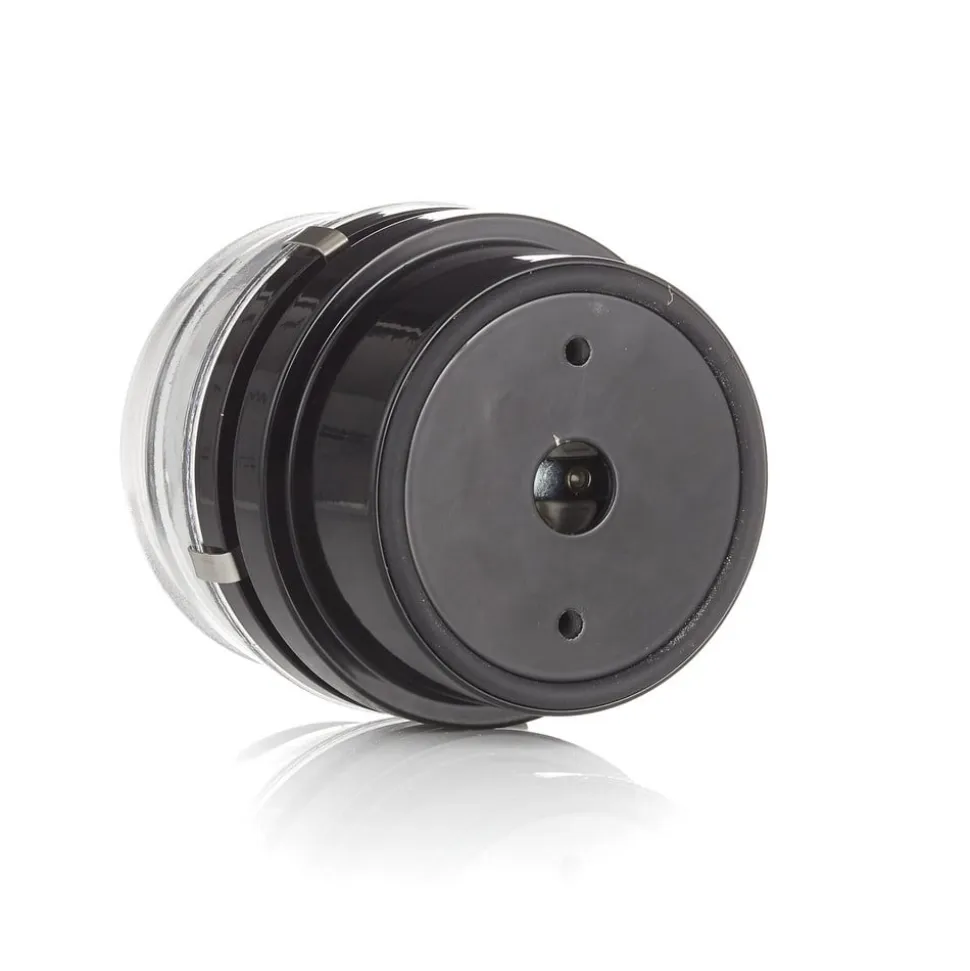 Oluce Fresnel væglampe m. glaslinse IP44 sort